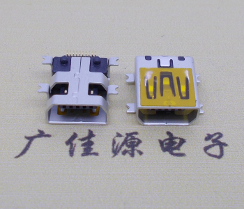 肇庆迷你USB插座,MiNiUSB母座,10P/全贴片带固定柱母头