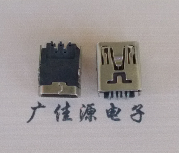 肇庆MINI USB前两脚插座 90度卧式 端子DIP针脚定义