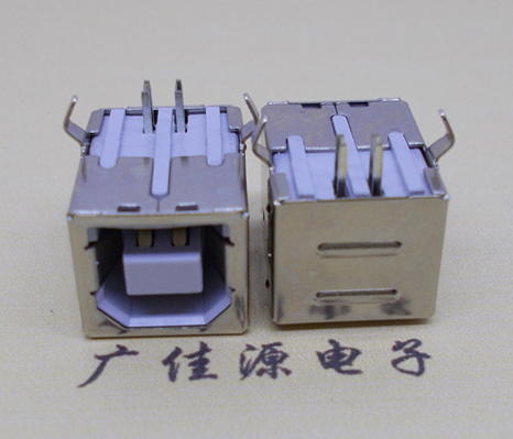 肇庆USB BF90度母座 打印机接口 卧式插板DIP白胶