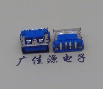 肇庆AF短体10.0接口 蓝色胶芯 直边4pin端子SMT