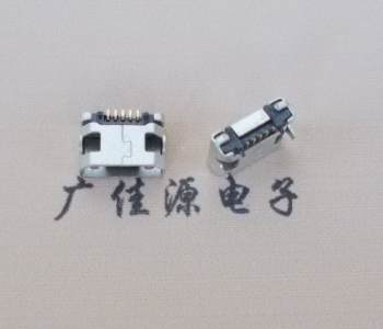 肇庆迈克小型 USB连接器 平口5p插座 有柱带焊盘