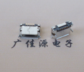 肇庆Micro USB卷口 B型(无柱）插板脚间距6.4普通端子