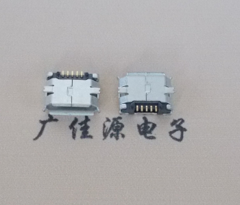 肇庆MICRO USB 5Pin母座 贴板封装接口 卷边镀雾锡