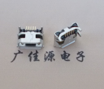 肇庆Micro USB母座牛角间距7.2x6.6mm加长端子定位柱