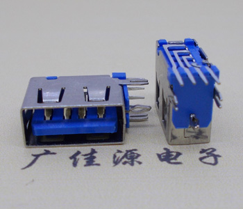肇庆USB 测插2.0母座 短体10.0MM 接口 蓝色胶芯