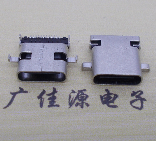 肇庆卧式type-c24p母座沉板1.1mm前插后贴连接器