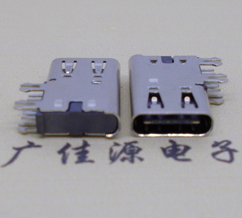 肇庆侧插USB3.1接头座子.90度type-c母座.6p侧插连接器