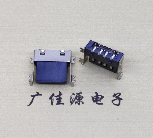 肇庆薄胶芯母座 USB2.0卧式贴板A母10.0短体尺寸